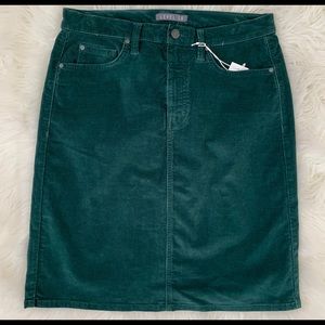 Level 99 Corduroy Pencil Skirt Pine
